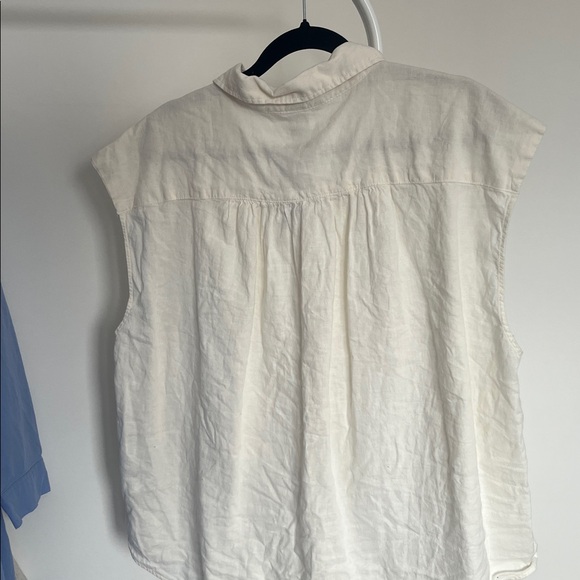 NWT H&M Cream linen blend blouse - Picture 6 of 7